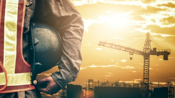 Construction worker working on a construction site